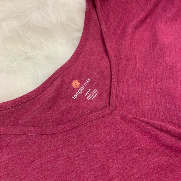 Tangerine Ladies Twisted Front Top Sz Med - Picture 5 of 5